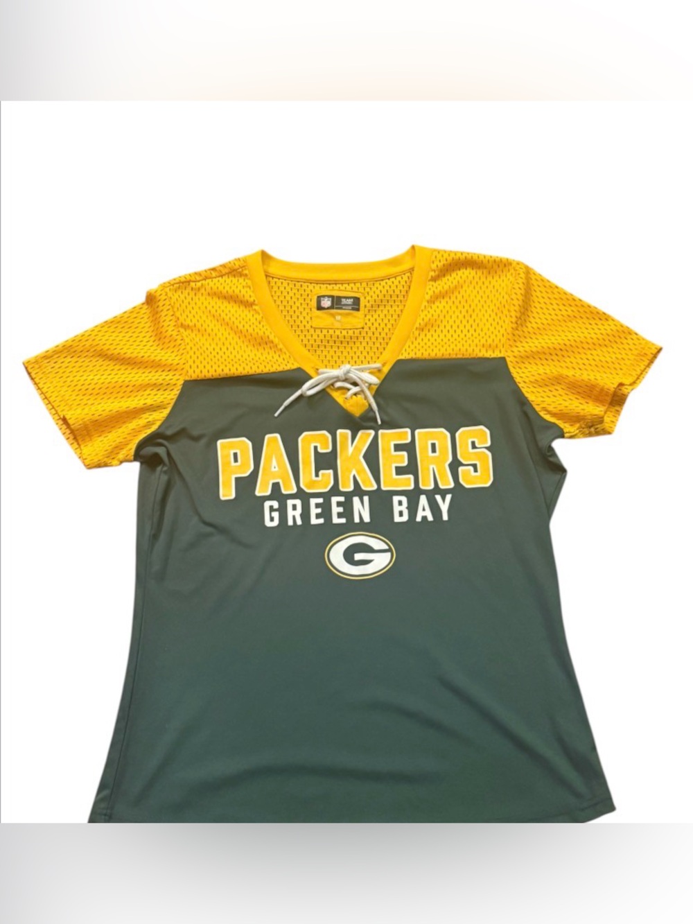 NFL Green Bay Packers Women's Green and Gold Jersey Top